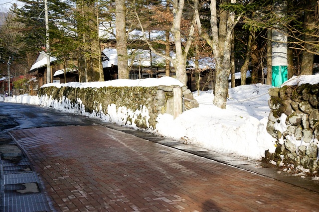 つるや旅館前除雪完了２